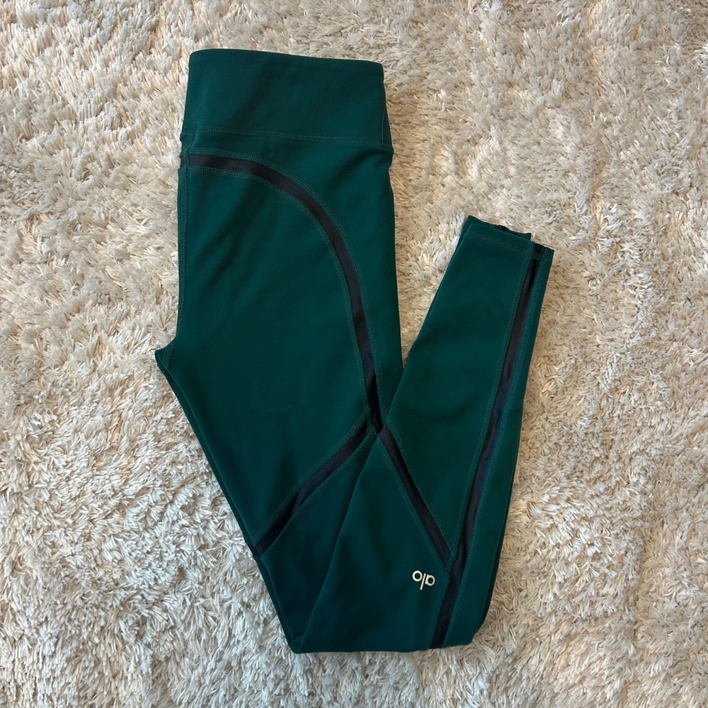 ALO Yoga Talia Full Length Leggings in Evermint Green Size Medium High Rise